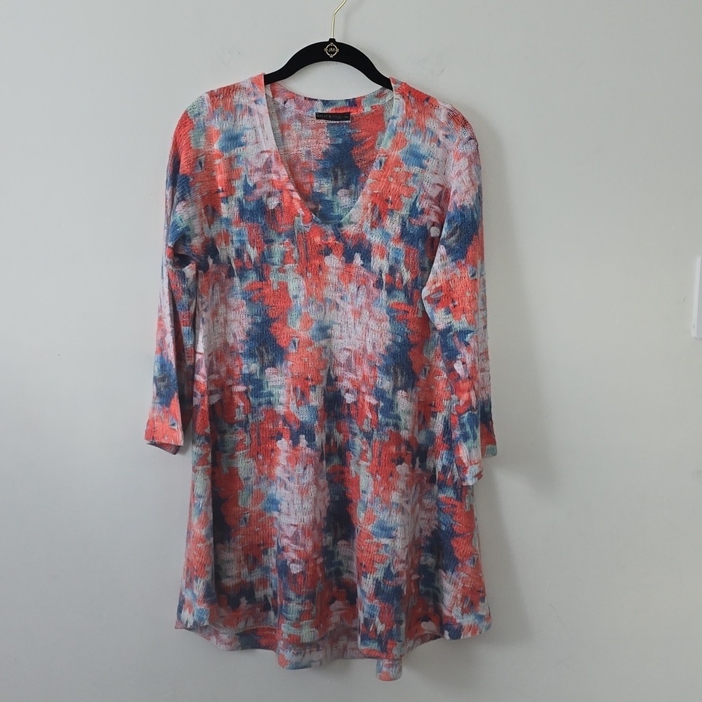 Nally & Millie Knit Tunic Sweater Watercolor Medium